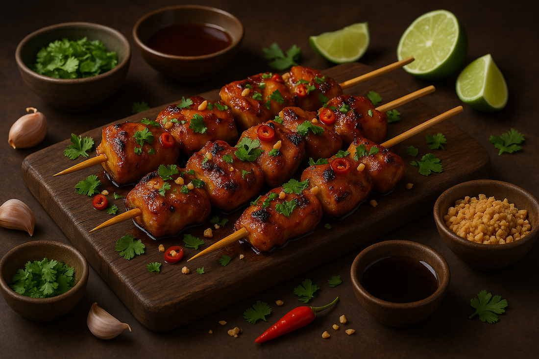 Bangkok Burn Thai BBQ Chicken Skewers