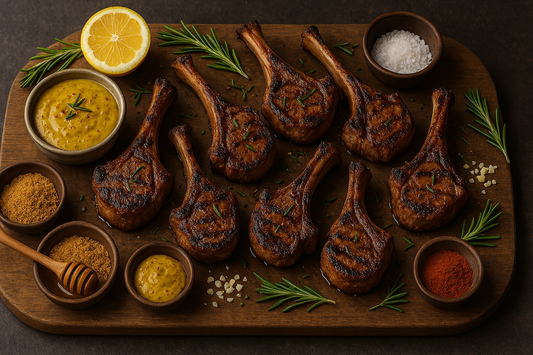 Blazin Bee Mustard-Glazed Lamb Chops