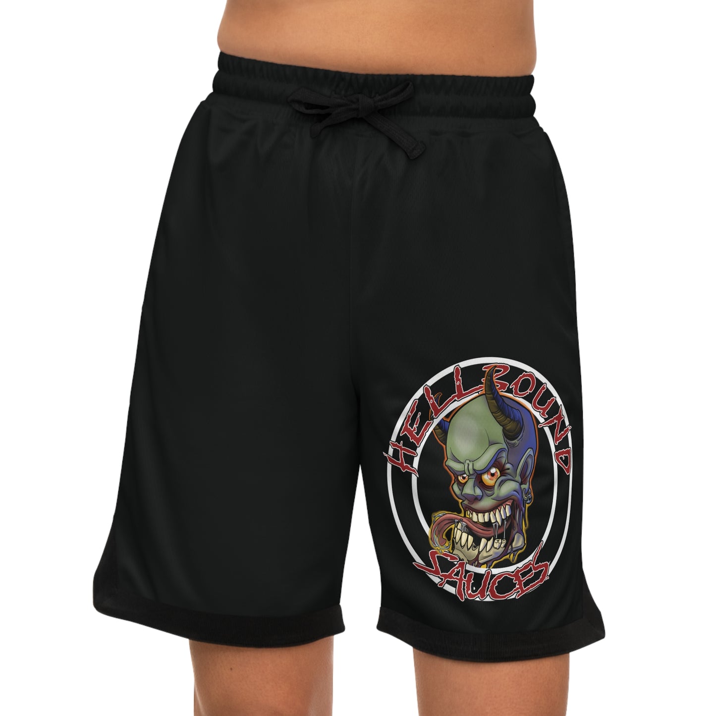 Basketball Rib Shorts with HellBound Sauces Graphic, Athletic Wear