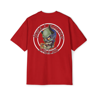 HellBound Oversized Logo Tee — Men's Heavy Cotton Graphic Shirt