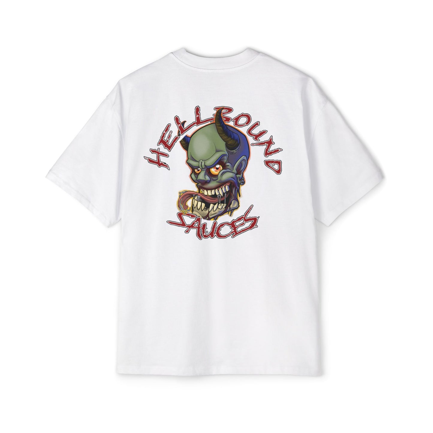 HellBound Oversized Logo Tee — Men's Heavy Cotton Graphic Shirt