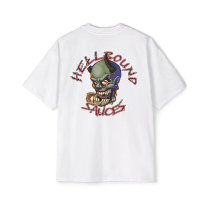 HellBound Oversized Logo Tee — Men's Heavy Cotton Graphic Shirt