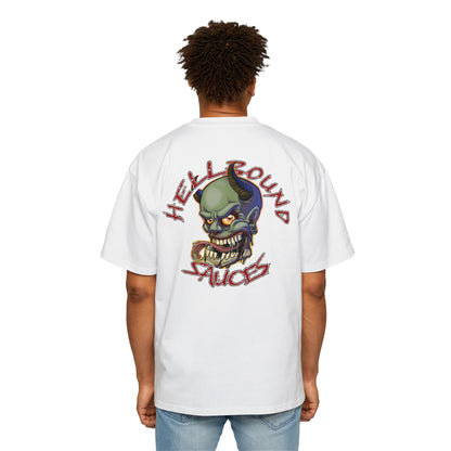 HellBound Oversized Logo Tee — Men's Heavy Cotton Graphic Shirt