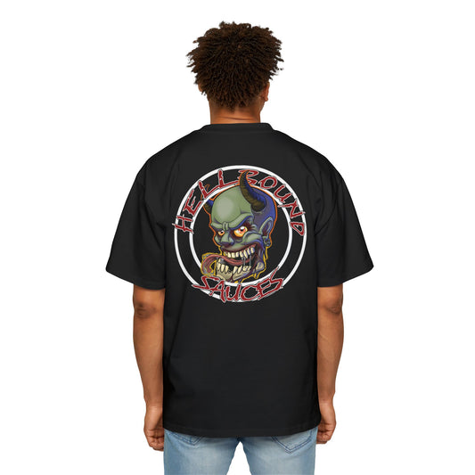 HellBound Oversized Logo Tee — Men's Heavy Cotton Graphic Shirt