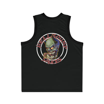 HellBound Sauces Basketball Jersey — Branded AOP Athletic Jersey
