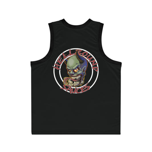 HellBound Sauces Basketball Jersey — Branded AOP Athletic Jersey