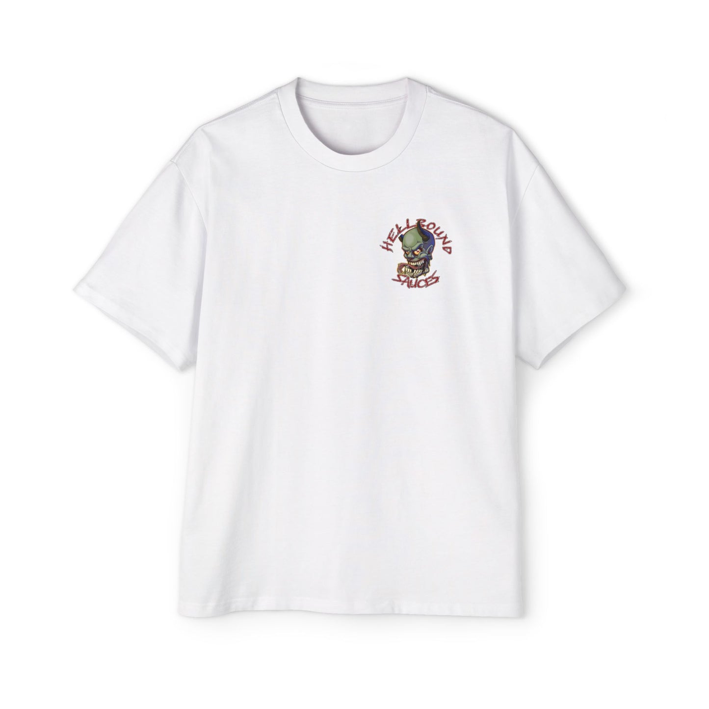HellBound Oversized Logo Tee — Men's Heavy Cotton Graphic Shirt